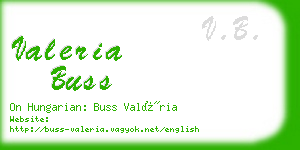 valeria buss business card